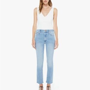 MOTHER Women's mid rise dazzler ankle fray